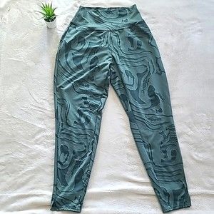 Women's Gymshark Contouring High Waisted Legging Green Size Small Yoga Pants Fit